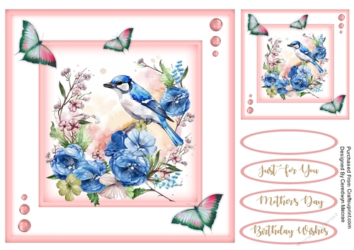 8x8 Quick Cards Beautiful Jays 3