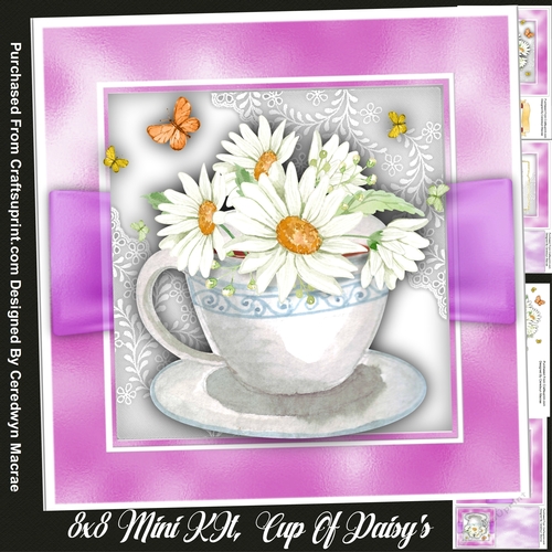 8x8 Mini Kit, ,Beautiful Cup Of Daisys 