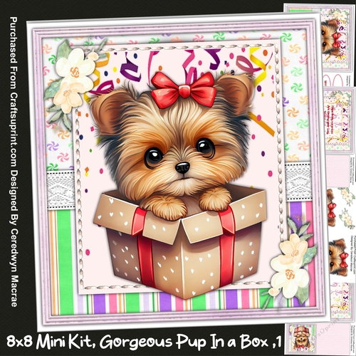 8x8 Mini Kit, Gorgeous Pup in a Box 1