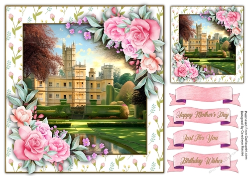 8x8 Beautiful Castle and Roses