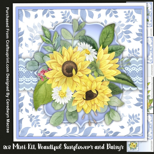 8x8 Mini Kit, Beautiful Sunflowers and Daisys