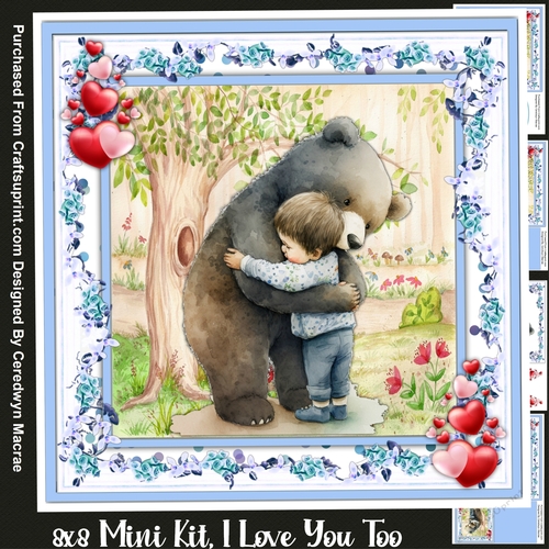 8x8 Mini Kit I love You Too