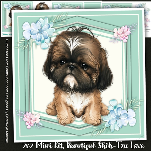 7x7 Mini Kit, Beautiful Shih-Tzu Love 