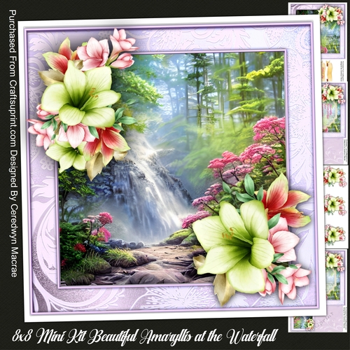 8x8 Mini Kit , Beautiful Amaryllis at the Waterfall