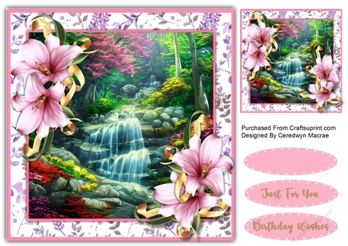 8x8 Quick Card , Beautiful Lilly Logic
