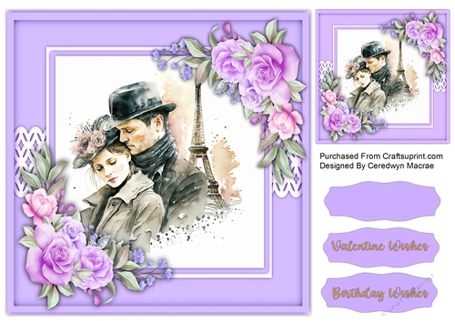 8x8  Romantic Couple in Paris