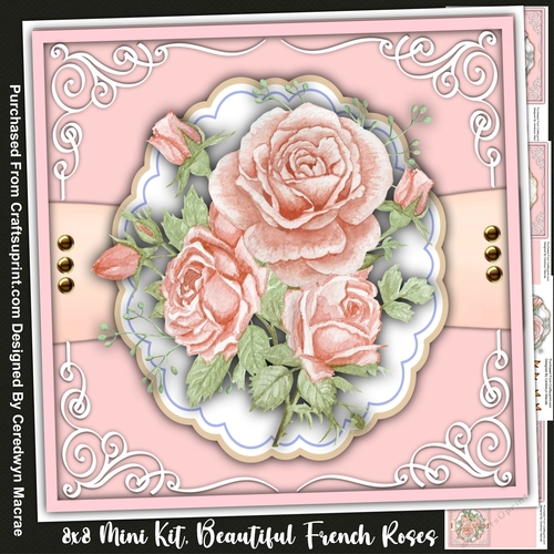 8x8 Mini Kit, Beautiful Pink French Roses
