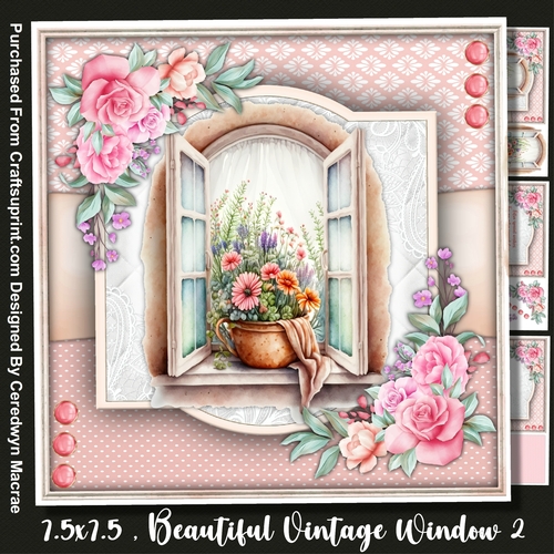 7.5x7.5 , Beautiful Vintage Window 2