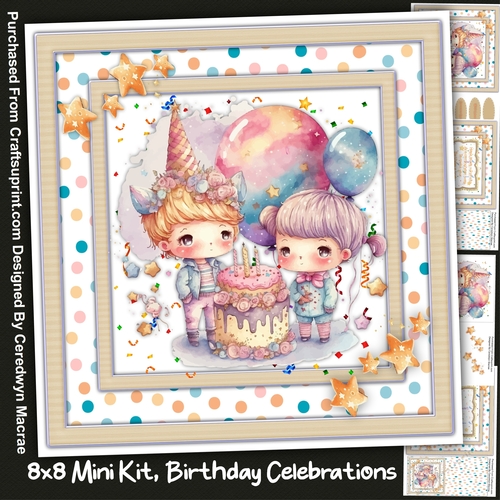 8x8 Mini Kit, Birthday Celebrations