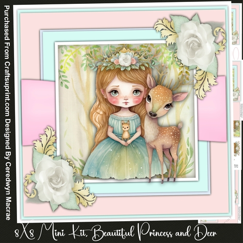 8x8 Mini KIt, Beautiful Princess and Deer