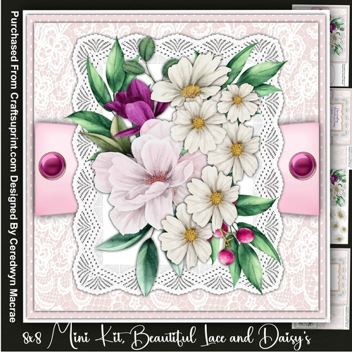 8x8 Mini Kit, Beautiful Lace and Daisys