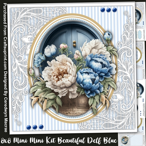 8x8 Mini Kit, Beautiful Delf Blue 