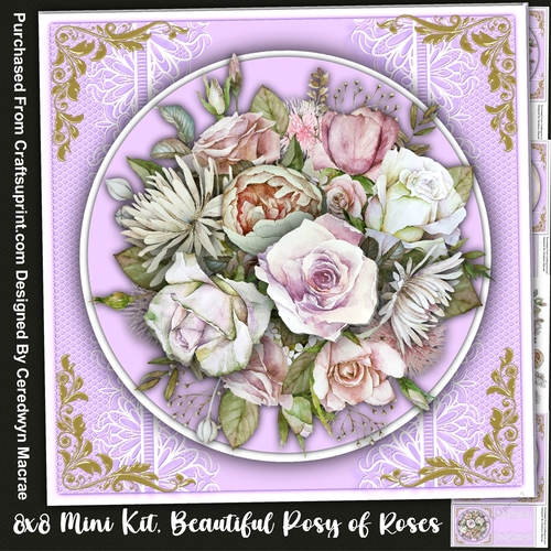 8x8 Mini Kit , Beautiful Posy of Roses 