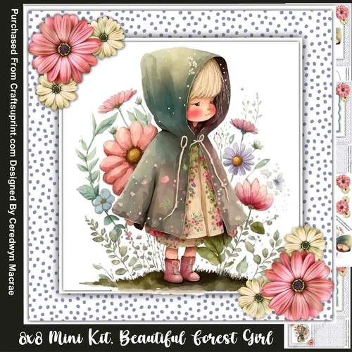 8x8 Mini Kit, Beautiful Little Forest Girl