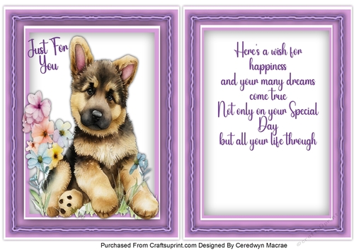 A5, Spring Pups Card and Insert