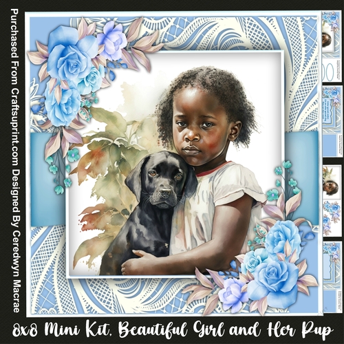 8x8 Mini KIt, Beautiful Girl and Her Pup