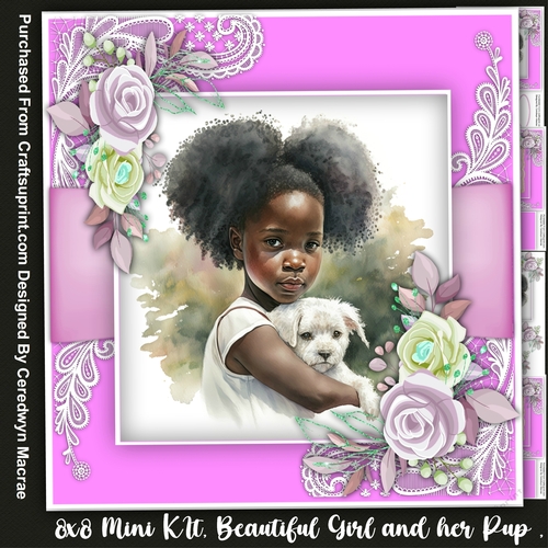 8x8 Mini KIt, Beautiful Girl and Her Pup