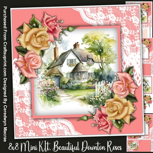 8x8 Mini Kt, Beautiful Downton Roses