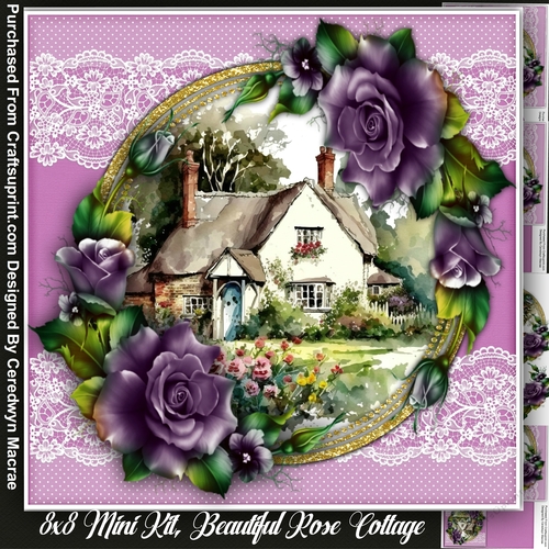 8x8 Mini Kit, Beautiful Rose Cottage