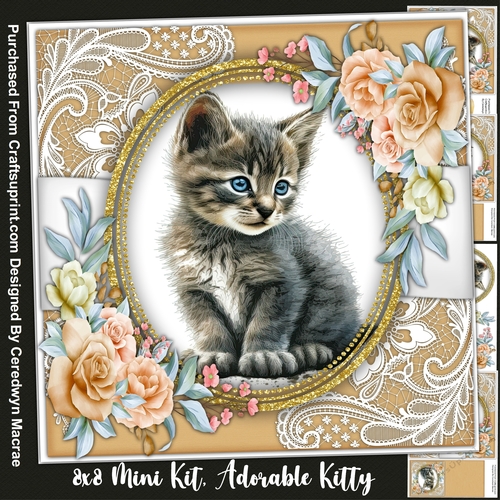 8x8 Mini Kit, Adorable Kitty 1