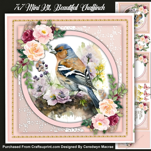 7x7 Mini Kit, Beautiful Chaffinch 1