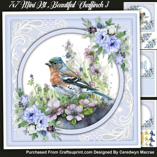 7x7 Mini Kit, Beautiful Chaffinch 3