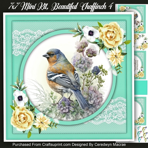 7x7 Mini Kit, Beautiful Chaffinch 4