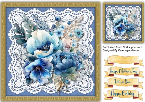 8x8 Beautiful Floral Occasion card 2