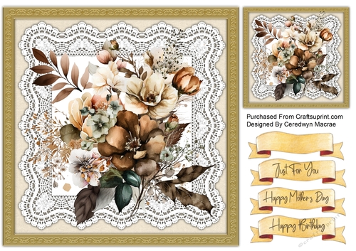 8x8 Beautiful Floral Occasion card  4