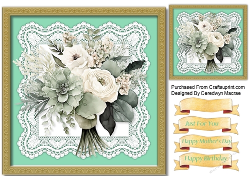 8x8 Beautiful Floral Occasion card  6