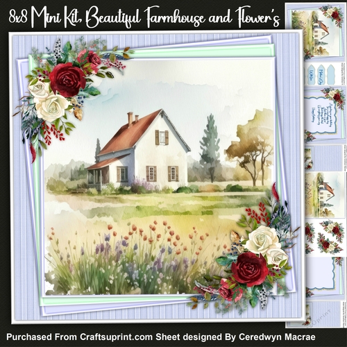 8x8 Mini Kit, Beautiful Farmhouse and Flowers