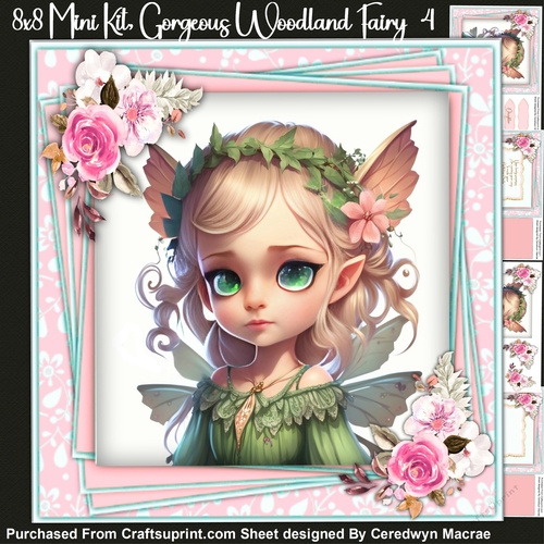 8X8 Mini Kit, Gorgeous Woodland Fairy  4
