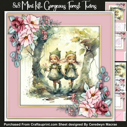 8x8 Mini Kit, Gorgeous Forest Twins