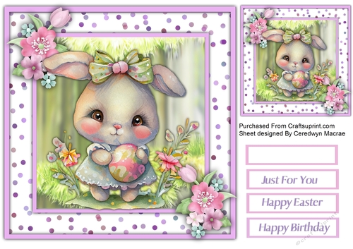 8x8 Gorgeous Easter Bunny 