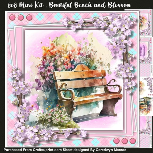 8x8 Mini Kit , Beautiful Bench And Blossom 