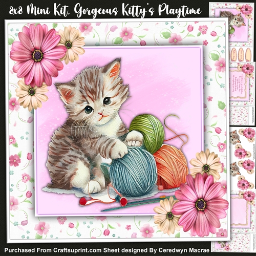 8X8 Mini Kit, Gorgeous Kittys Playtime