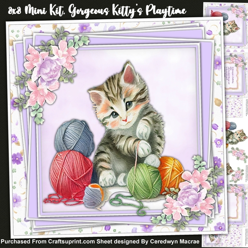 8x8 Mini Kit, Gorgeous Kittys Playtime 2