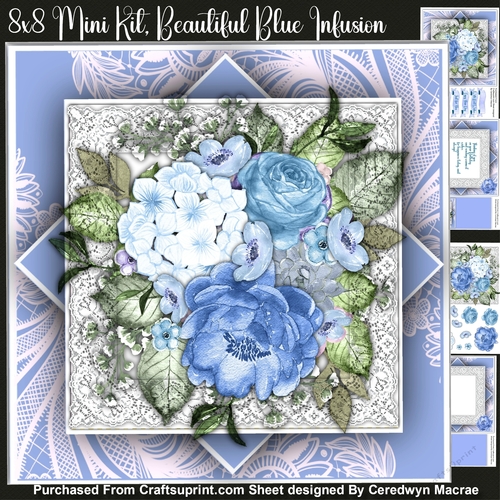 8x8 Mini Kit, Beautiful Blue Infusion 