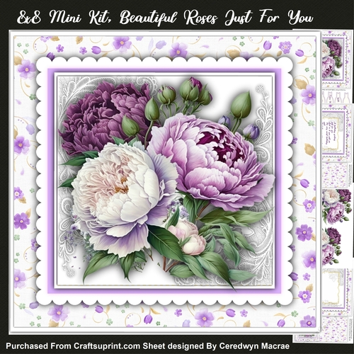8x8 Mini Kit, Beautiful Roses Just For You