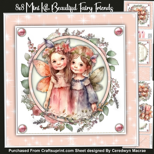 8x8 Mini Kit, Beautiful Fairy Friends ,1
