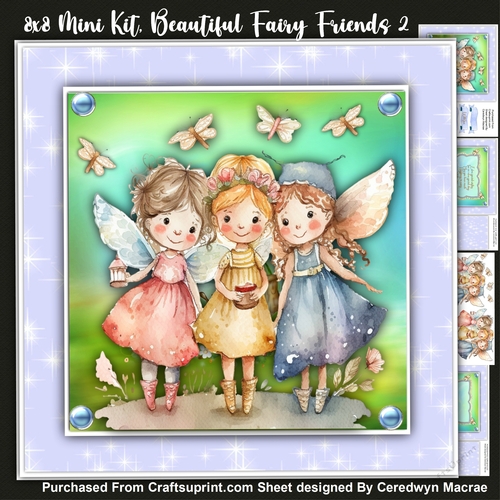 8x8 Mini Kit, Beautiful Fairy Friends , 2