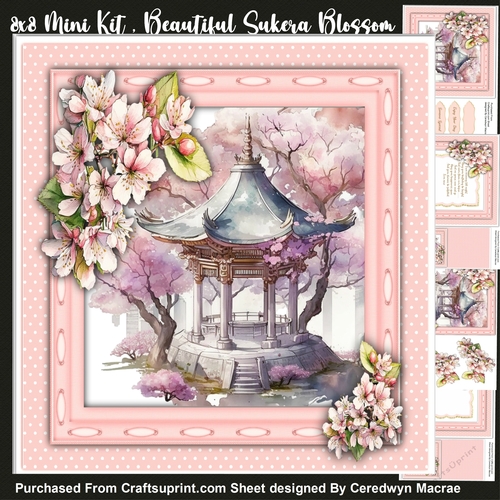 8x8 Mini Kit, Beautiful Sakura Blossom
