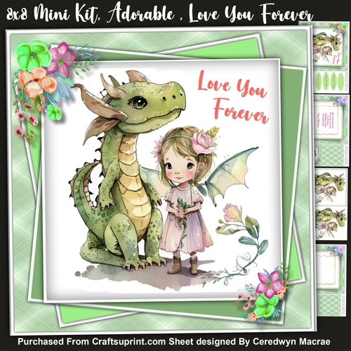 8x8 Mini Kit, Adorable, Love You, Forever