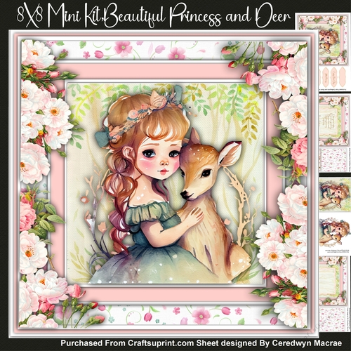 8x8 Mini Kit, Beautiful Princess and Deer