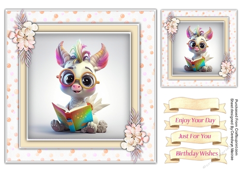 7x7 Gorgeous Rainbow Unicorn