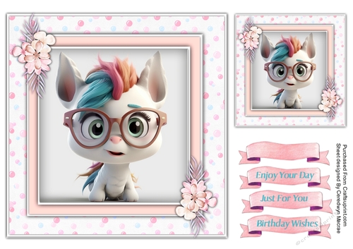 7x7 Gorgeous Suprise-Suprise Unicorn