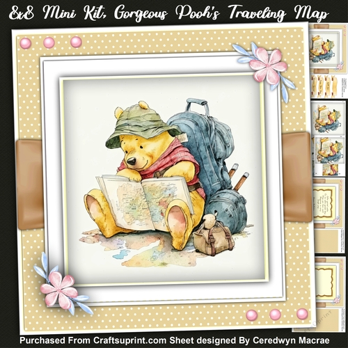8z8 Mini Kit, Gorgeous Poohs Travelling Map