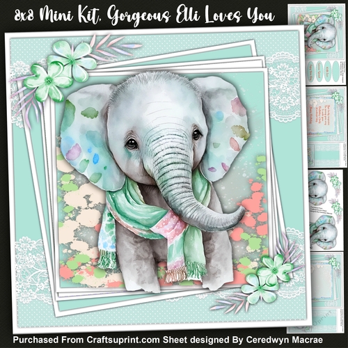 8x8 Mini Kit, Gorgeous Elli Loves You 