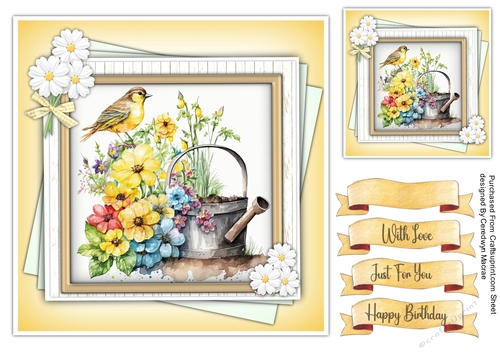 7X7 Quick Card , Gorgeous Canary 1