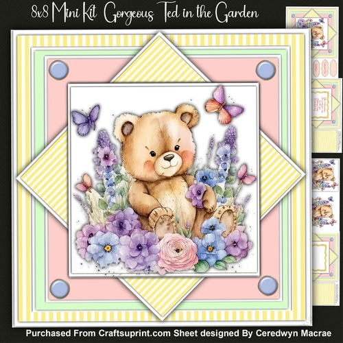8x8 Mini Kit, Gorgeous Ted In the Garden